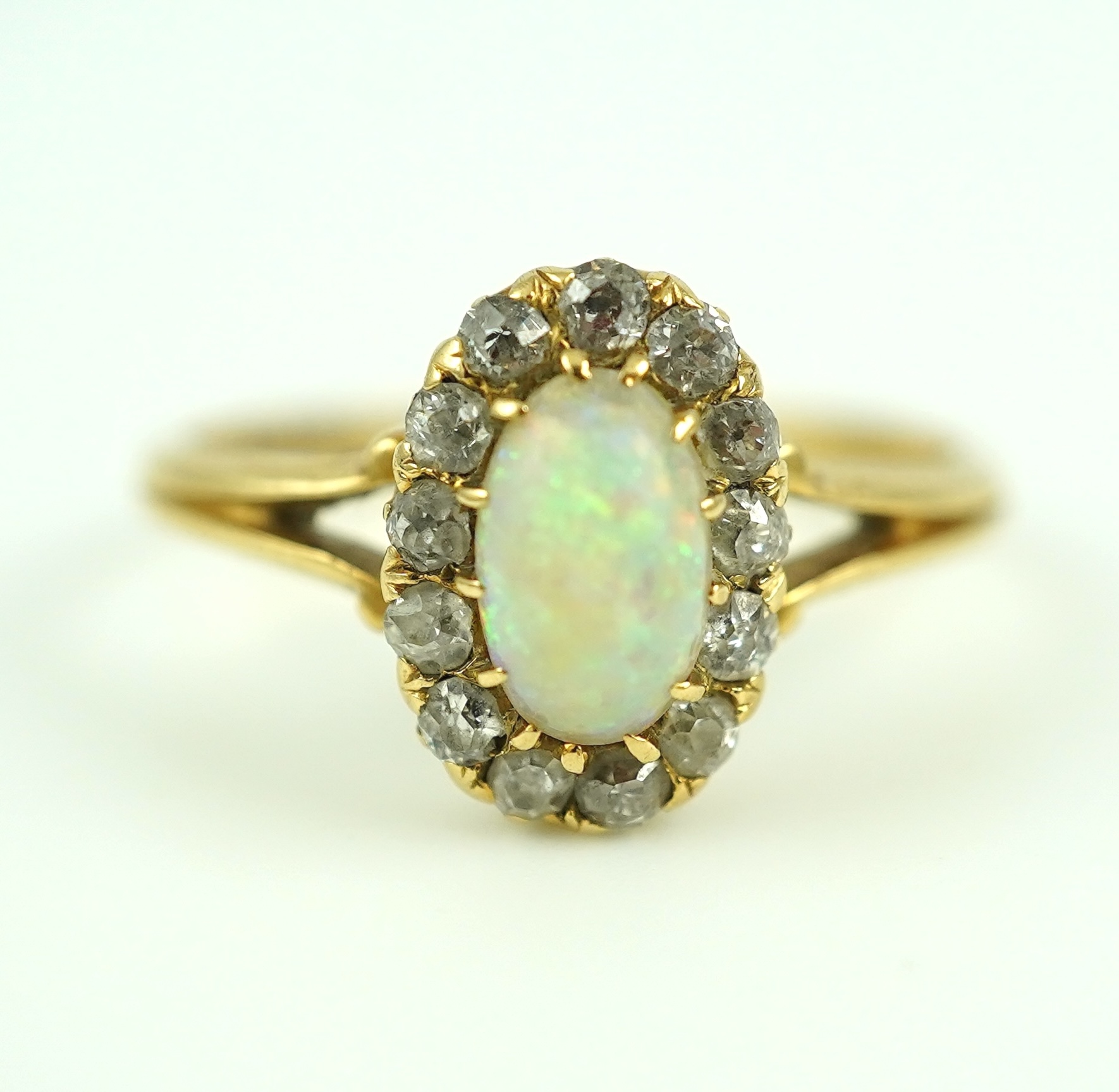 Henry Newman, an Edwardian opal and diamond ring, Melbourne, Australia, circa 1900